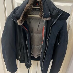 Andrew Marc Hooded Parka Down Bomber Jacket Size Small